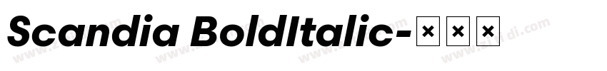 Scandia BoldItalic字体转换